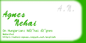 agnes nehai business card